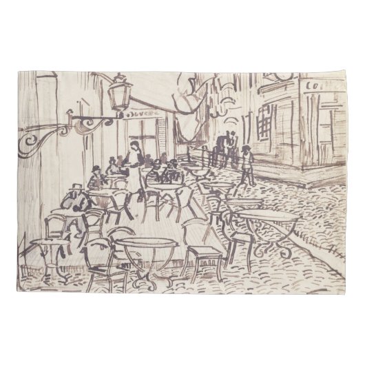 Café Terras bij Nacht, Schets van de Schone Kunste Kussensloop (Achterkant-Links)