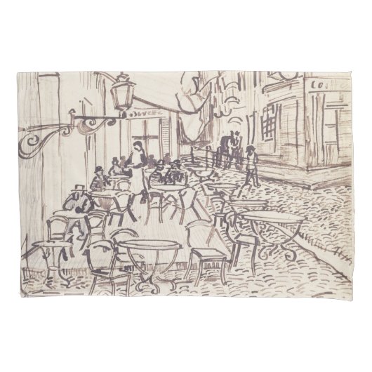 Café Terras bij Nacht, Schets van de Schone Kunste Kussensloop (Voorkant-Links)