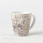 Café Terras bij Nacht, Schets van de Schone Kunste Latte Mok (Rechterhoek)