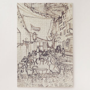 Café Terras bij Nacht, Schets van de Schone Kunste Legpuzzel