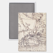 Café Terras bij Nacht, Schets van de Schone Kunste Magneet (Voorkant / Achterkant)