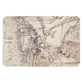 Café Terras bij Nacht, Schets van de Schone Kunste Magneet (Horizontaal)