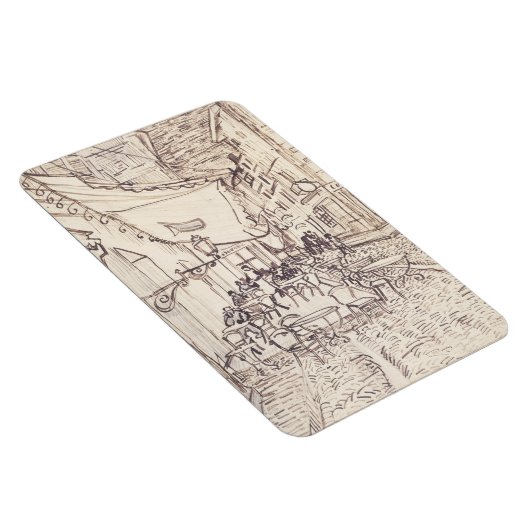 Café Terras bij Nacht, Schets van de Schone Kunste Magneet (Rechterzijde)