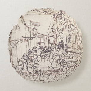 Café Terras bij Nacht, Schets van de Schone Kunste Rond Kussen