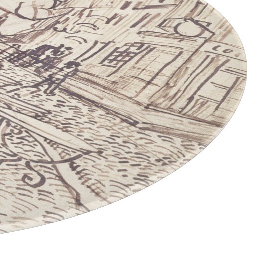 Café Terras bij Nacht, Schets van de Schone Kunste Snijplank (Hoek)