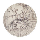 Café Terras bij Nacht, Schets van de Schone Kunste Snijplank (Voorkant)