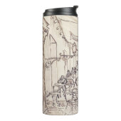 Café Terras bij Nacht, Schets van de Schone Kunste Thermosbeker (Gedraaid links)