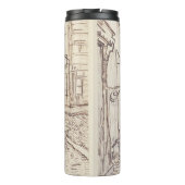 Café Terras bij Nacht, Schets van de Schone Kunste Thermosbeker (Achterkant)