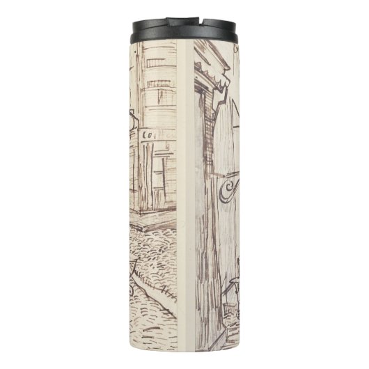 Café Terras bij Nacht, Schets van de Schone Kunste Thermosbeker (Achterkant)