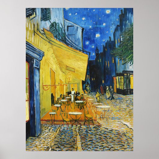 Café Terras bij nacht Van Gogh Art Print (Voorkant)