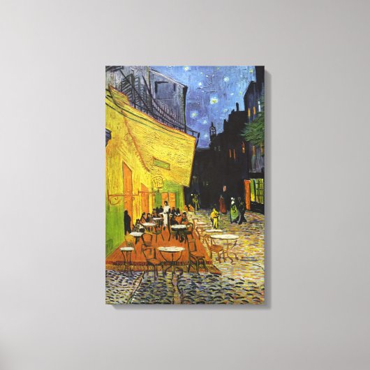 Café Terras bij nacht Van Gogh Verpakt Canvas Afdruk (Voorkant)
