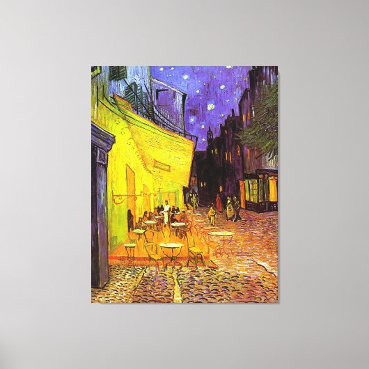 Café Terras bij Nacht ~ Vincent van Gogh Canvas Afdruk (Voorkant)