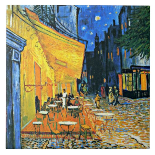 Cafe Terras door Vincent van Gogh, Tegeltje (Voorkant)