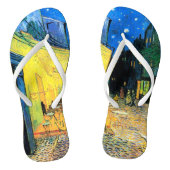 Café Terras in de nacht (1888) Van Gogh Fine Art Teenslippers (Voetbed)