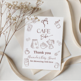 Café Thema Cafe Bebe Brouwende Baby Borrel Bedankkaart
