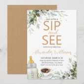 Café thema feest baby sip en see kaart (Voorkant / Achterkant)