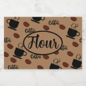 Cafe ThMED Coffee Kitchen Canister Flour Label Voedselcontainer Etiket (Enkel label)