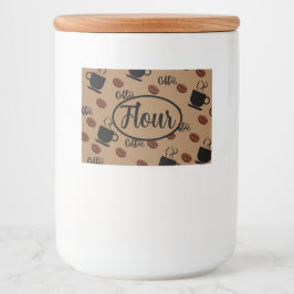 Cafe ThMED Coffee Kitchen Canister Flour Label Voedselcontainer Etiket