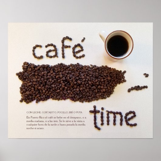 Cafe Time Puerto Rico Coffee Fotografie Poster (Voorkant)