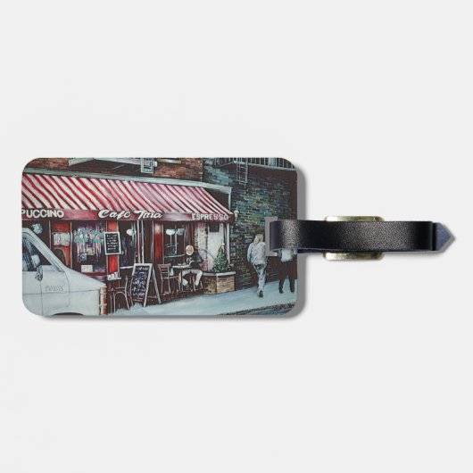 Cafe Tina's Twilight, NYC Bagagelabel (Achterkant horizontaal)