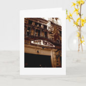 Cafe Tortoni Blank Wenskaart Kaart (Gele Bloem)