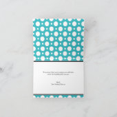 Cafe Turquoise Gevarieerde Stippen Bedankkaart (Binnen)