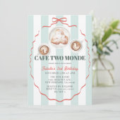 Cafe Two Monde Roze Strik Uitnodiging 2e Verjaarda (Staand voorkant)