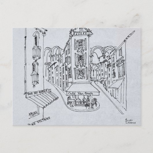 Cafe Van Gogh, Place Voltaire, Arles, Frankrijk Briefkaart (Voorkant)