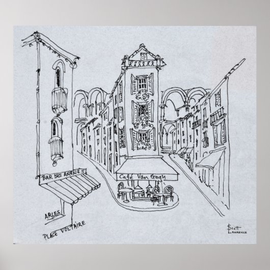 Cafe Van Gogh, Place Voltaire, Arles, Frankrijk Poster (Voorkant)