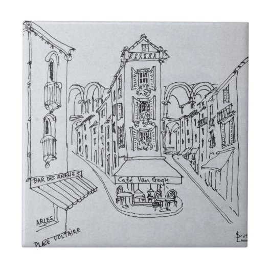 Cafe Van Gogh, Place Voltaire, Arles, Frankrijk Tegeltje (Voorkant)