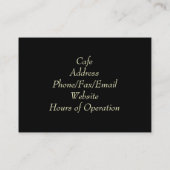 Cafe Visitekaartje (Achterkant)