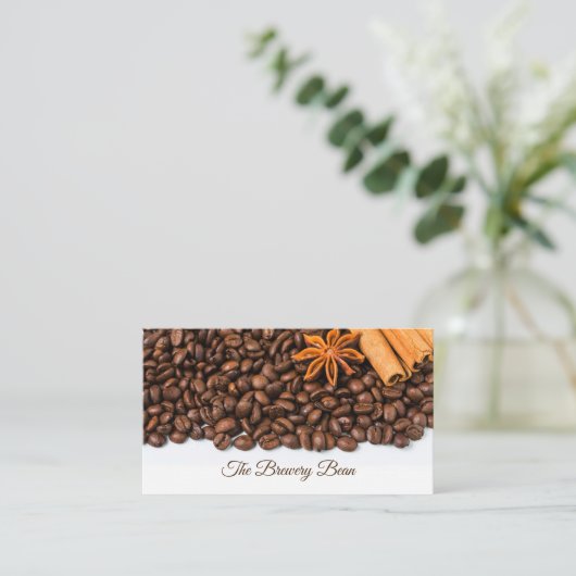 Cafe-Visitekaartjes Koffiewinkel Visitekaartje (Staand voorkant)