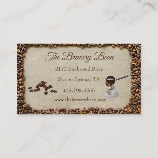 Cafe-Visitekaartjes Koffiewinkel Visitekaartje (Achterkant)