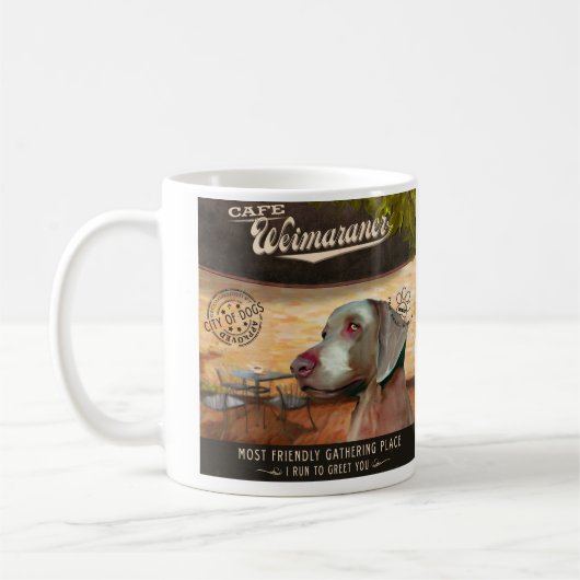 Cafe Weimaraner Koffiemok (Links)