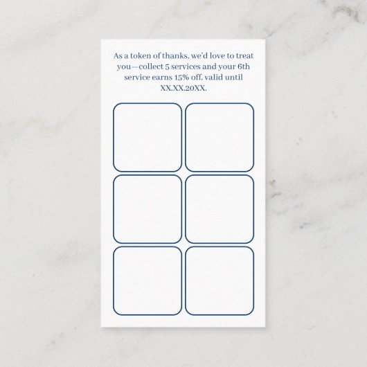 Cafe Wit Blauw Logo & QR - Dank u Klantenkaartje (Achterkant)