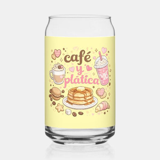 Café y Plática Mooie Iced Coffee Glas Can Kop (Achterkant)