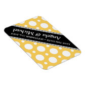 Cafe Yellow Assorted Polka Dots Save the Date Magneet (Rechterzijde)