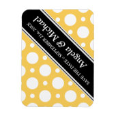 Cafe Yellow Assorted Polka Dots Save the Date Magneet (Verticaal)