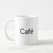 Café, zwarte letters wit koffiemok (Links)