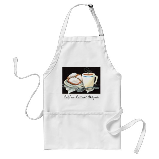 Cafe'au Lait en Beignets Apron Standaard Schort (Voorkant)
