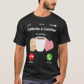 Cafecito Cafe Conchas  Cute Spanish Pun Coffee T-shirt (Voorkant)