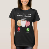 Cafecito Cafe Conchas  Cute Spanish Pun Coffee T-shirt (Voorkant)