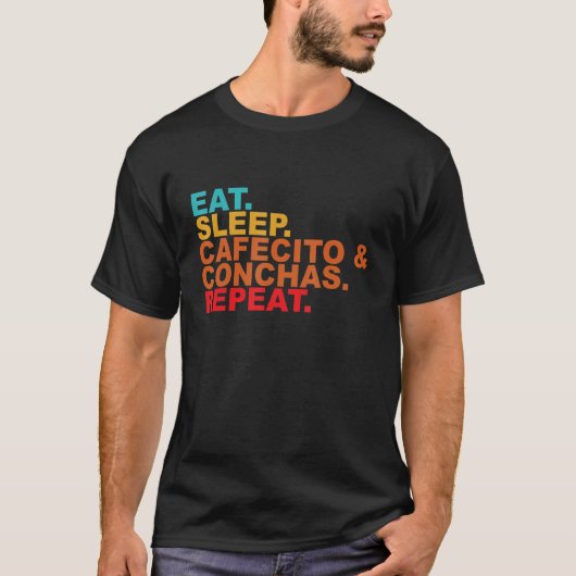 Cafecito Cafe Conchas Funny Cute Spain Pun Coffe T-shirt (Voorkant)