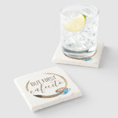 Cafecito Coffee Mok Cubaanse Espresso Waterverf Stenen Onderzetter (Zijkant)