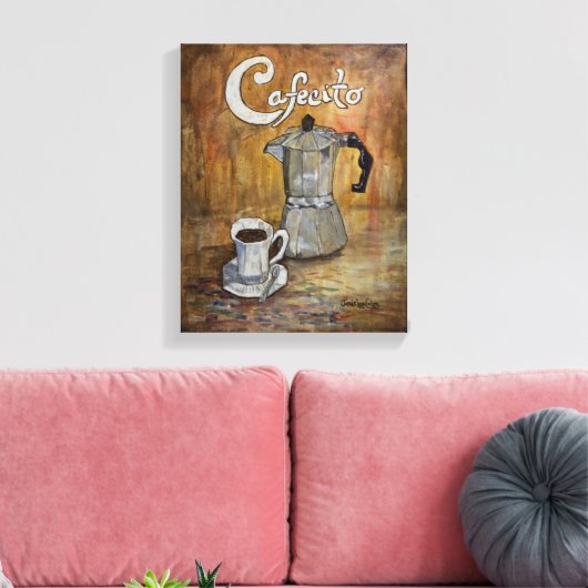 Cafecito - Cubaanse Koffie Canvas Print (Insitu (Woonkamer))