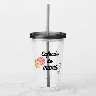Cafecito en conchas van Mama  Acryl Drinkbeker