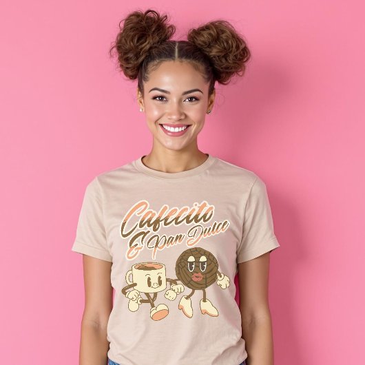 Cafecito & Pan Dulce Retro Spaans T-shirt