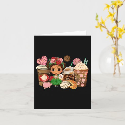 Cafecito Y Chisme Koffiekopjes Mexico Cinco De May Kaart (Gele Bloem)