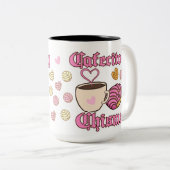 Cafecito y Chisme pan dulce Tweekleurige Koffiemok (Voorkant rechts)