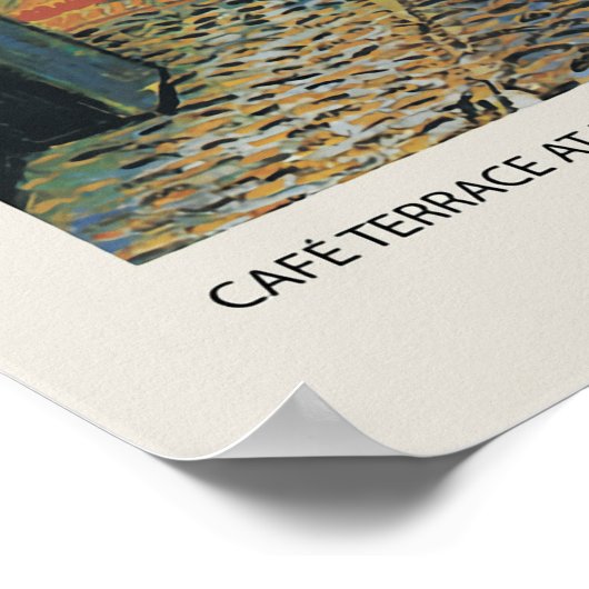 Cafee Terrace At Night Blossom Poster (Hoek)